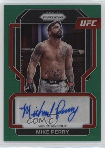 2022 Panini Prizm UFC Signatures Green Prizm Mike Perry #SG-MPY Auto
