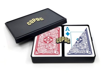 Copag 4-Color Legacy Design 100% Plastic Playing Cards, Bridge Size (Narrow) ...