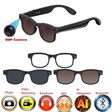 4K AI Smart Camera Glasses 8MP Bluetooth Smart Glasses Call Play Music