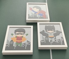Superman Batman Robin Superhero Children's Bedroom Wall Art Print