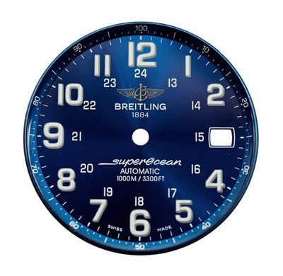 Breitling Super Ocean 41mm Automatic 1000M Blue Watch Dial for Ref: A17340!
