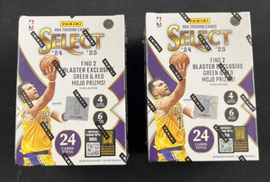 (2) Lot 2024-25 Panini Select Basketball Factory Sealed Hobby Blaster Boxes