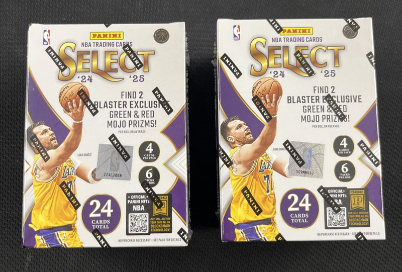 (2) Lot 2024-25 Panini Select Basketball Factory Sealed Hobby Blaster Boxes