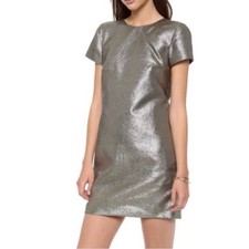 MADEWELL Metallic Gold Sparkle Shift Dress NWT | Size 2 | Evening Party Cocktail