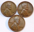 WHEAT 1C. LOT OF 3,  SEE PICS 1935 /  1937 & 1949D. *FREE SHIPPING* (# 37) — photo 1