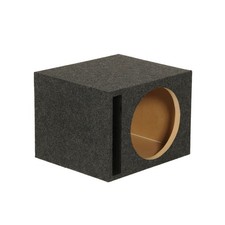 QPower 10" Heavy-Duty Vehicle Subwoofer Enclosure Woofer Box, Gray Open Box