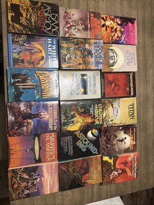 1970s - 1980s Hardcover Sci-fi Book Lot Of 18 - Wayland Drew, Isaac Asimov Etc