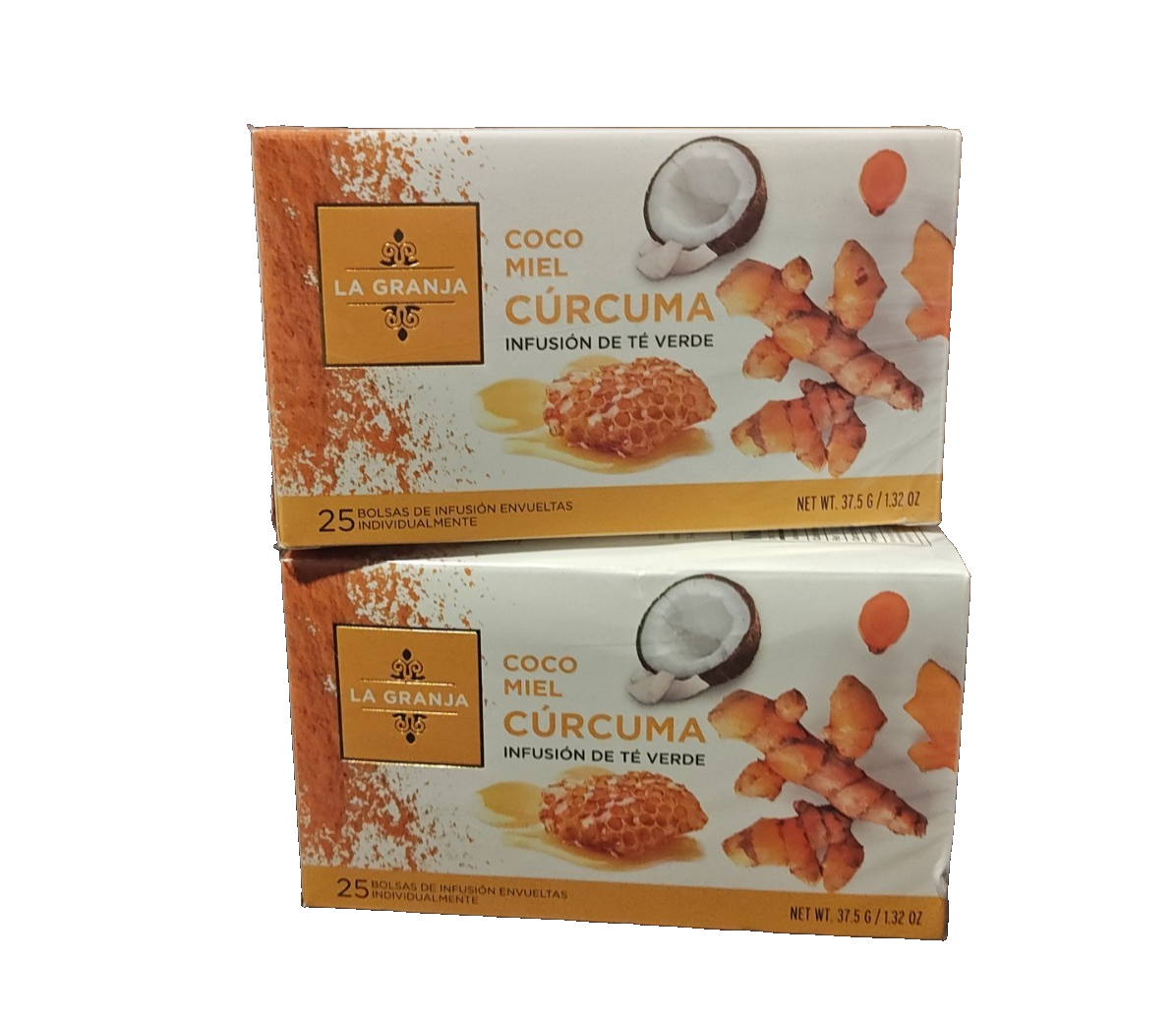 La Granja Coconut Honey Turmeric Green Tea Infusion (2x25 count