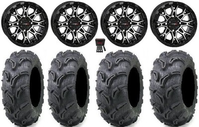 System 3 ST-6 14'' Wheels Black 27'' Zilla Tires Sportsman 550 850 1000