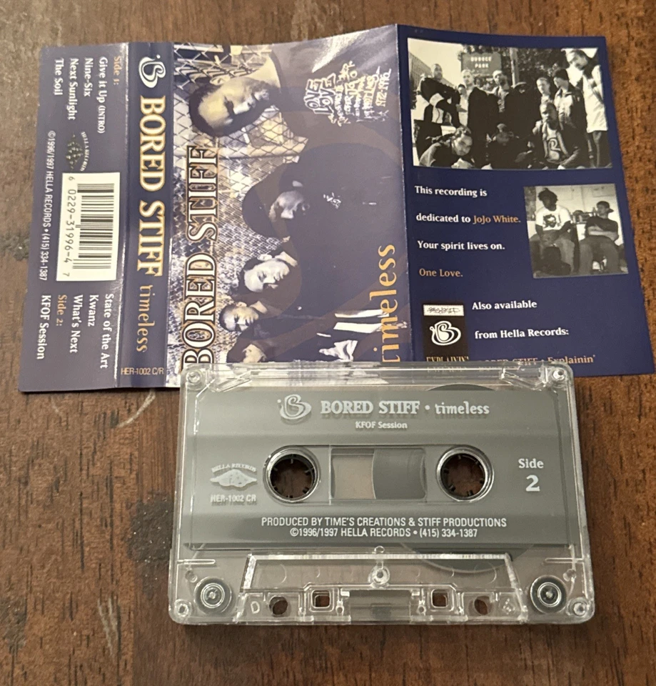 Bored Stiff Timeless Cassette Tape Demo Private Hip Hop Rap Rare 1997 West Coast - Image 2 of 4