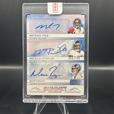 2025 Select Summit No.SUA-ATL Michael Vick Matt Ryan Michael Penix Jr. Auto /100