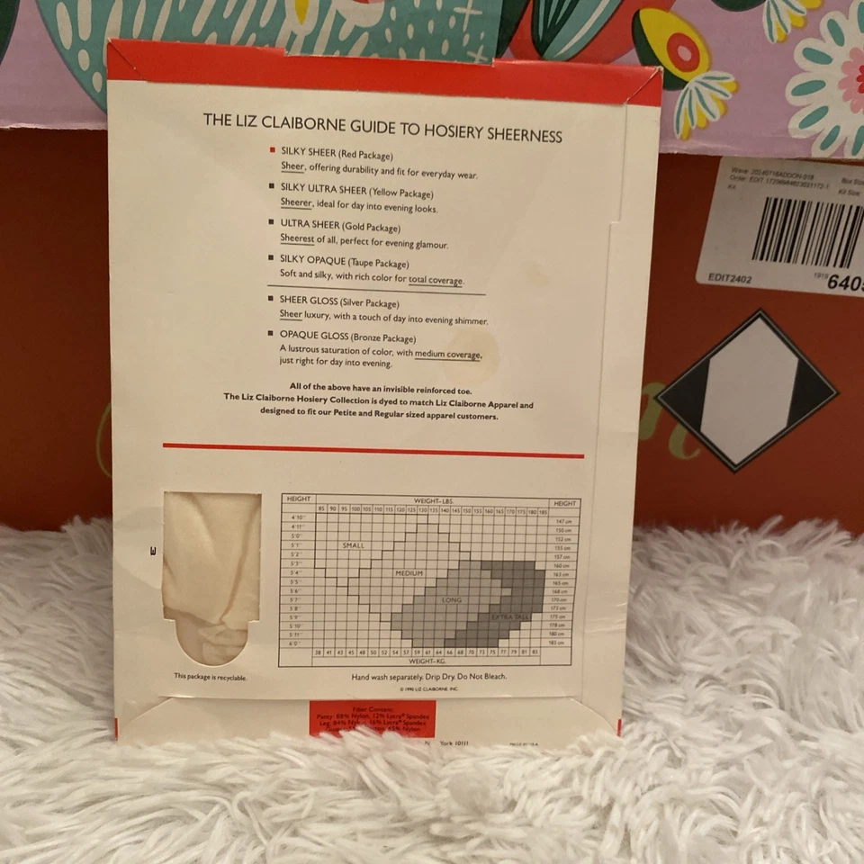 Pantimedias Liz Claiborne Sedosas Transparentes Control Crema Talla Mediana Nuevas Foto 2 de 3