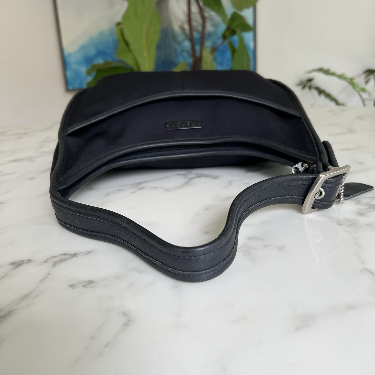 COACH Vintage Neoprene & Leather Ergo Neo Pocket Zip 6203 Black