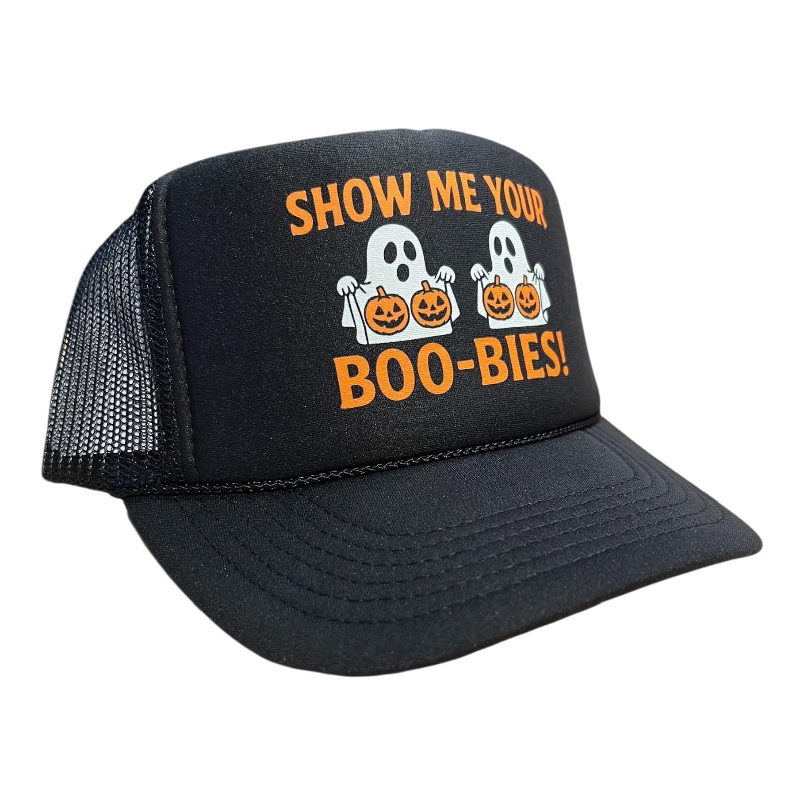 Show Me Your Boo-bies Titties Halloween Hat Costume Snpaback