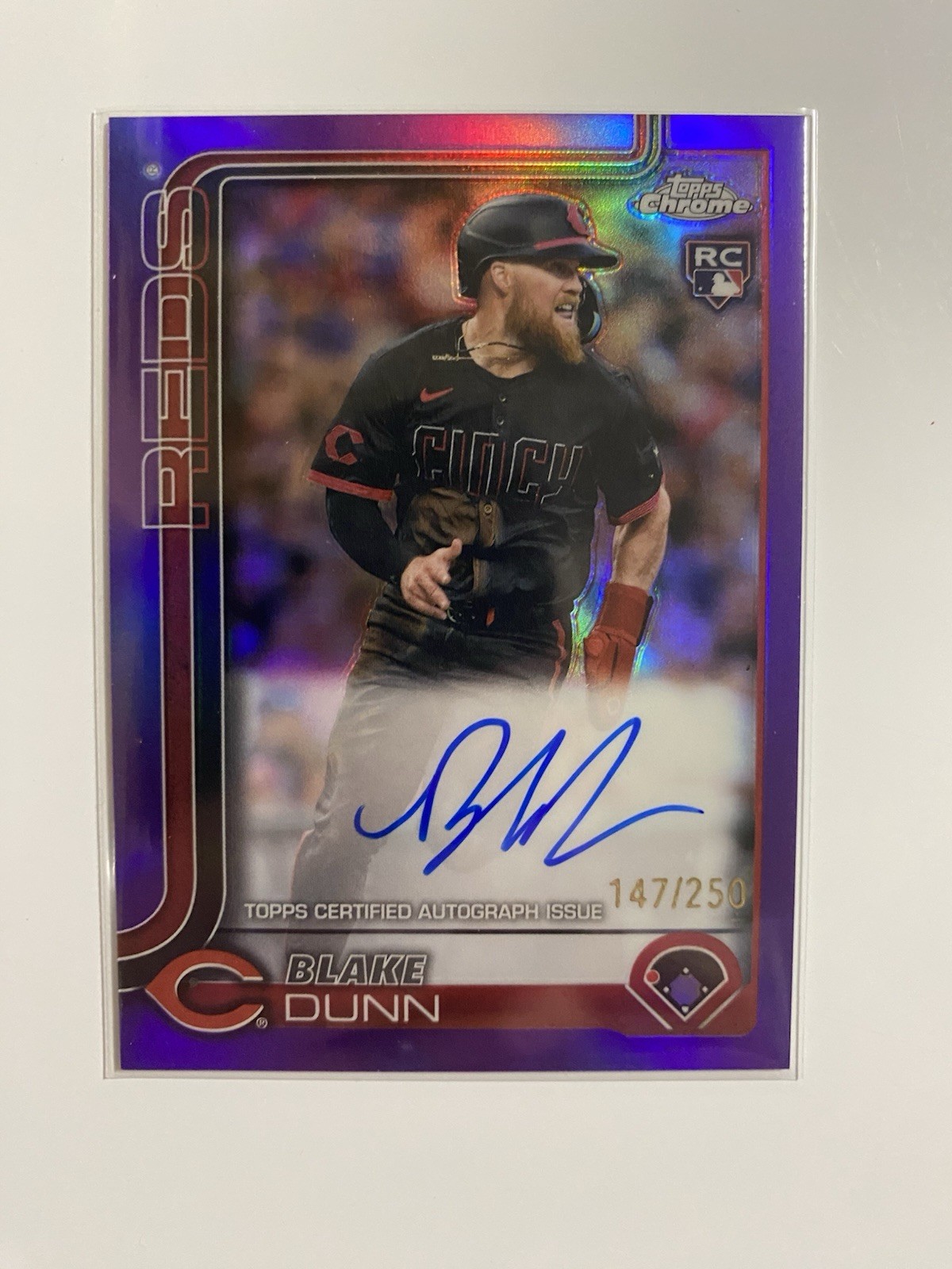2025 Topps Chrome - Rookie Autographs Blake Dunn #RA-BD Purple Refractor /250