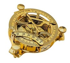 Sundial Compass Solid Brass Sun Dial 4 Inches
