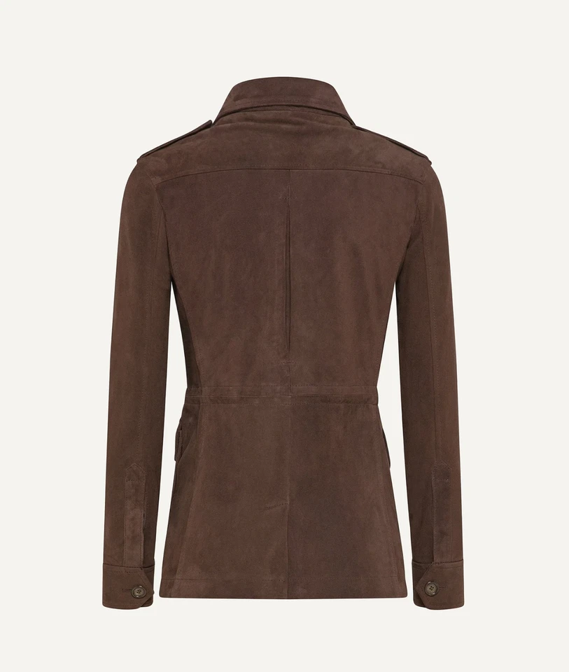 Dark Brown Leather Jacket Women Pure Suede Casual Size XS S M L XL XXL - Image 4 of 4