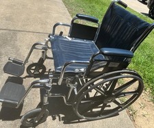 Medline Excel XW Foldable Wheelchair 20  Seat 350lb Cap Used