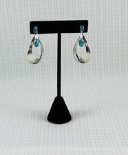 Turquoise Silver Dangle Earrings