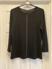 Casamia Black & Grey Diamonti Top. Size M
