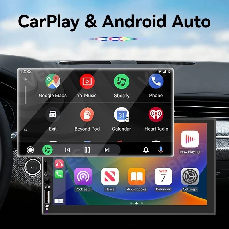 Car Stereo with Android Auto 2DIN VENBES 7 Inch Touchscreen Bluetooth Multimedia Player