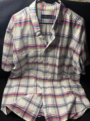 Polo Ralph Lauren Classic Fit Button Up 2XL Tall Multi Clr Plaid & Pony 