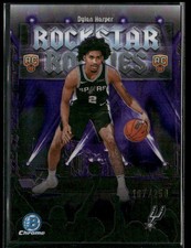 2025-26 Bowman Basketball Rockstar Rookies Dylan Harper Purple RC Rookie 167/250