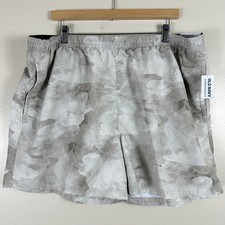 Old Navy Men's XXL Swim Trunks Grey Camo Quick Dry 5" Inseam NEW