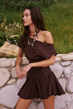 Free People Free-Est Scorching Hot Mini Dress Off-The-Shoulder Smocked NWT L