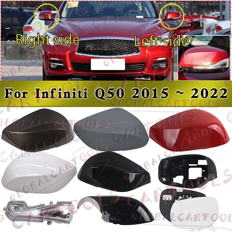 Driver Passenger Side Mirror Cap Cover Replacement For Infiniti Q50 2015~2022