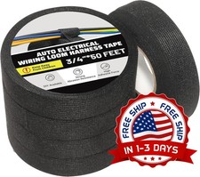 Cinta Tela Adhesiva Alta Temperatura De 5 Rollos Para Cables Y Electricidad NEW.