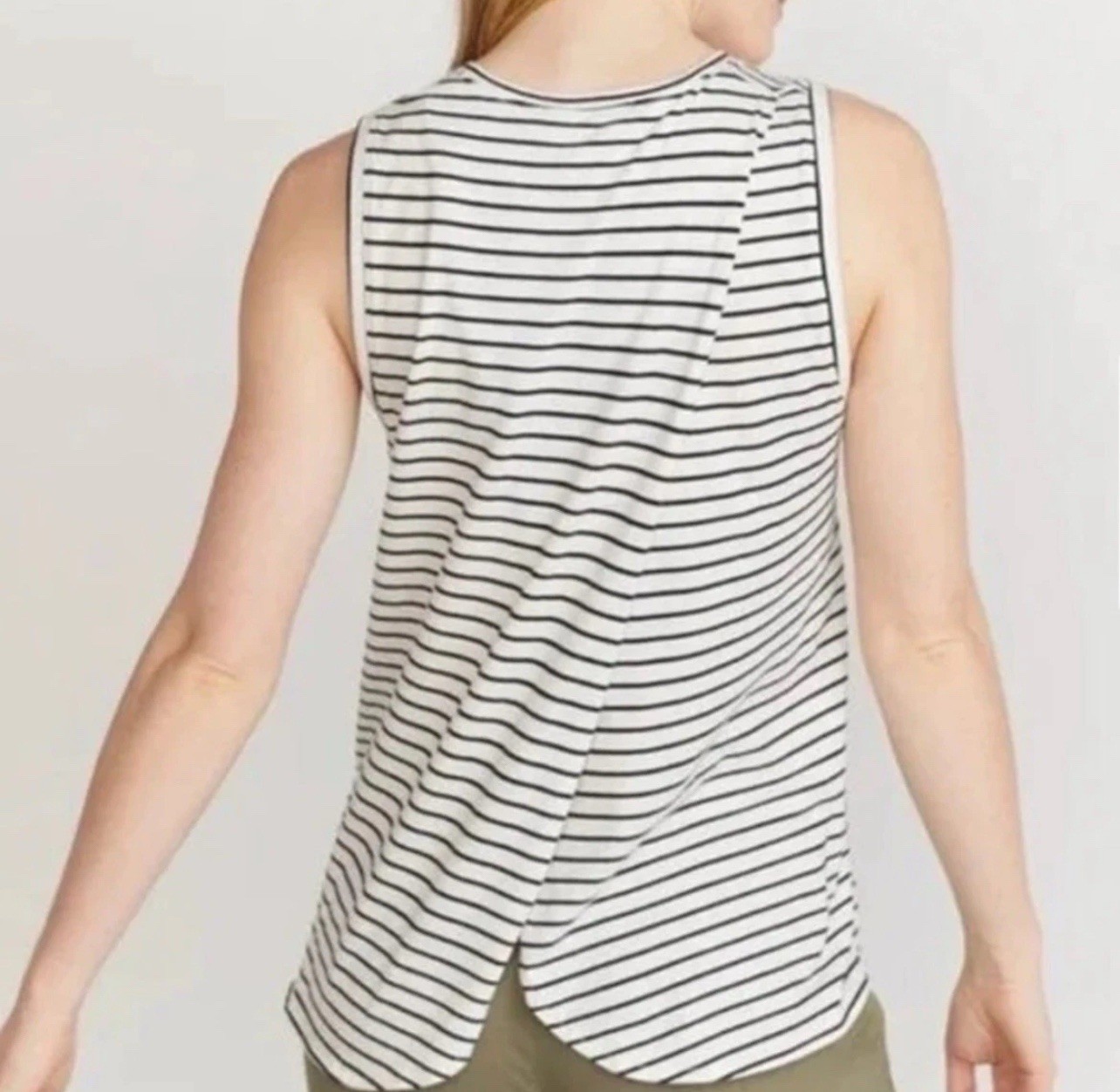 Marine Layer Tulip Split Back Basic High Neck Tan… - image 4