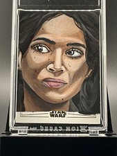 Topps Star Wars Bix Caleen Gold Foil Sketch Card by Rebeca Louro
