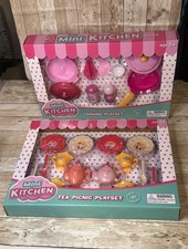 NEW Mini Kitchen - Tea Picnic Set and Cooking PlaySet Child Age 5 