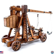 DIY 3D Wooden Puzzles for Adults Trebuchet Science Building Kit Model Catapult