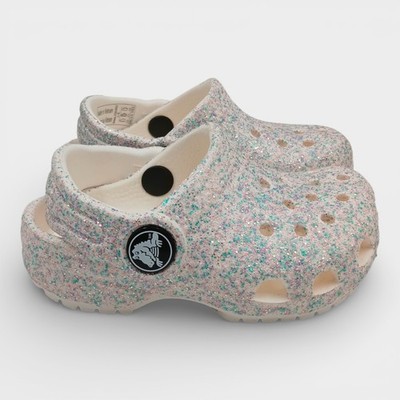 Crocs Todller Classic Glitter Clog Size 4C