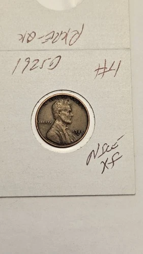 wheat penny 1925D LINCOLN CENT HIGH GRADE XF 1925-D lot #4 SEMI-KEY DATE