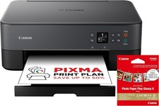 Canon PIXMA TS5350i Wireless Colour 3-in-One Inkjet Printer, Photo Paper Bundle