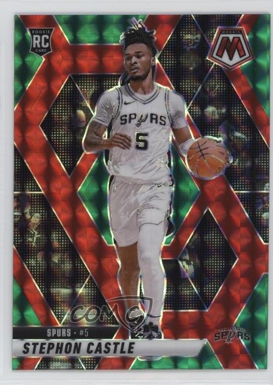 2024-25 Panini Mosaic Rookies Choice Red & Green Prizm Stephon Castle #236 xd6