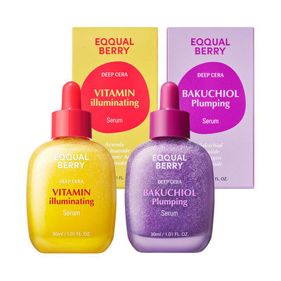 Bakuchiol & Vitamin C Serum Set Anti-Aging Brightening Duo For Radiant Firm Skin