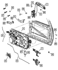 Genuine Mopar Door Interior Handle Right 68044820AB