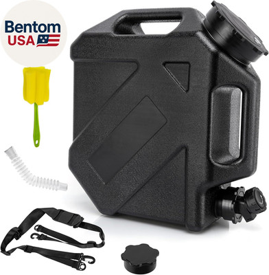 Camping Water Jug, 2.6 Gallon, BPA Free, Leak-Proof, Rectangular, Portable, Reus