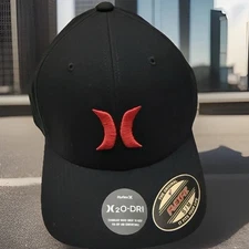 Hurley Men’s H20-Dri One & Only  Hat S/M Flexfit  Black/Red