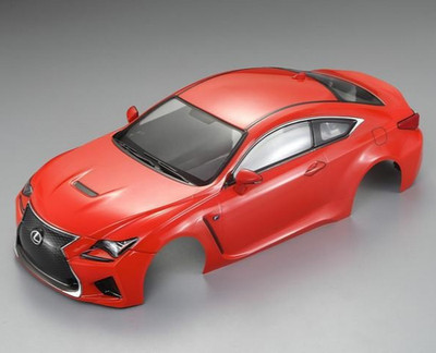 RC 1/10 RC Body Shell LEXUS RCF w/ Light Buckets-RED ORANGE- #48649