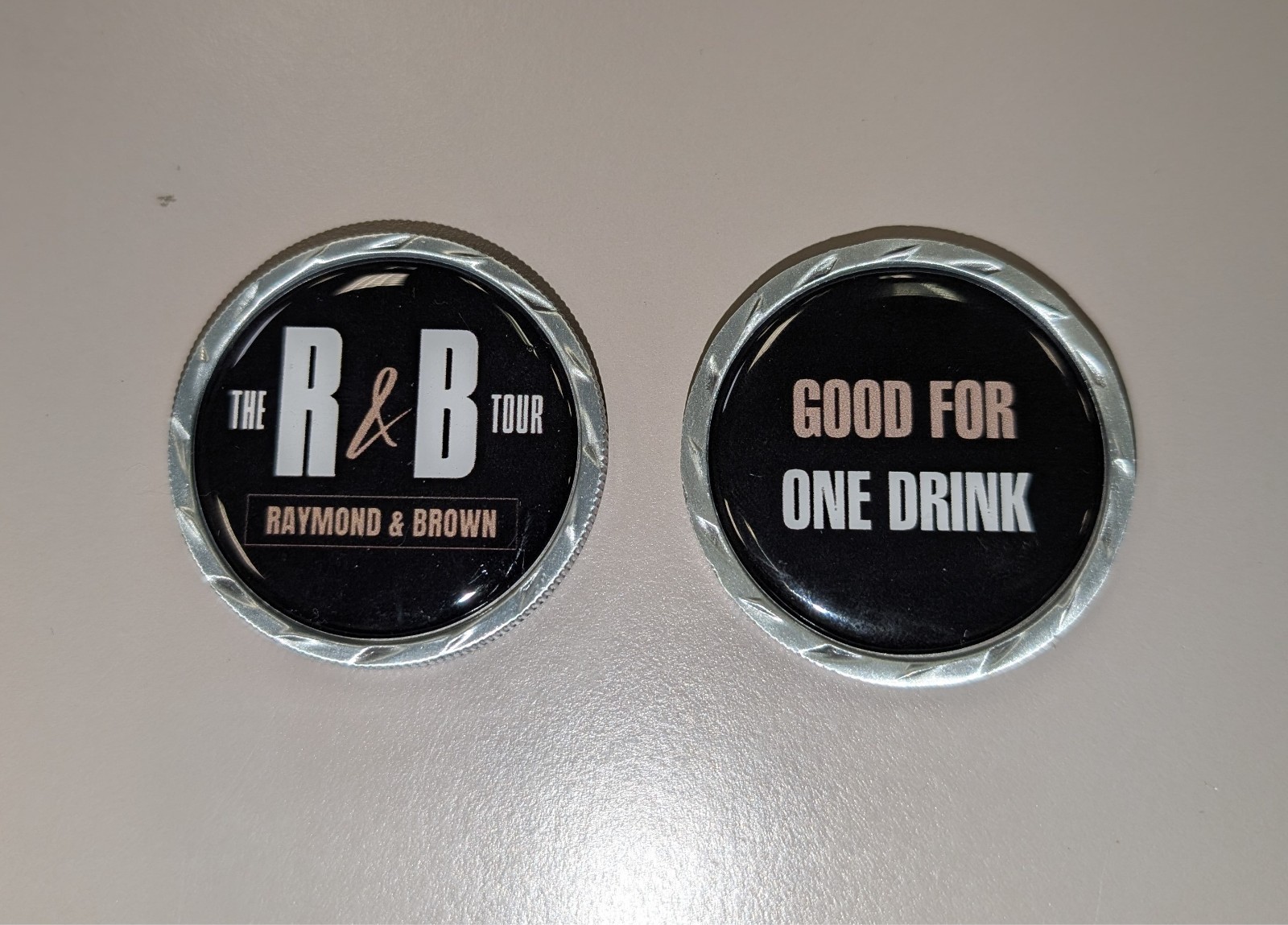 Usher/Chris Brown R&B Tour 2026 VIP Drink Token Collectable Souvenir
