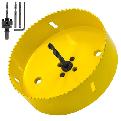 5 1/2 Inch Hole Saw with 7/16 Arbor HSS Bi-Metal Hole Saw Blade Strenthen Drill