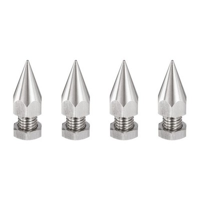 4Pcs 316L Stainless Steel Speaker Spike M10x40mm Anti-Vibration Feet Silver