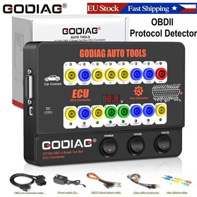 GODIAG GT100 Auto Tool OBDII Break Out Box E.CU Connector For Diagnosis, Program