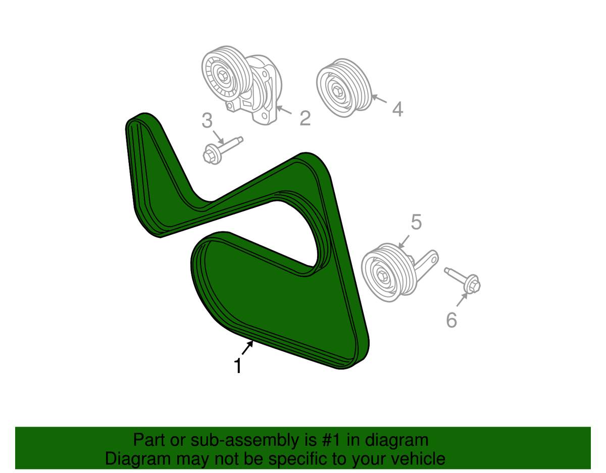 Ford Oem-serpentine Drive Fan Belt 9E5Z8620A for sale online