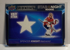 2021-22 Upper Deck Credentials 1st Star of the Night #1SR-6 Spencer Knight